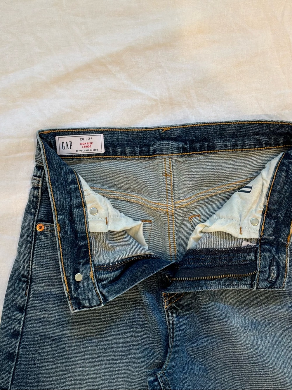 GAP Women's Dark Blue Cropped Wide-Leg Jeans - Picture 3 of 3